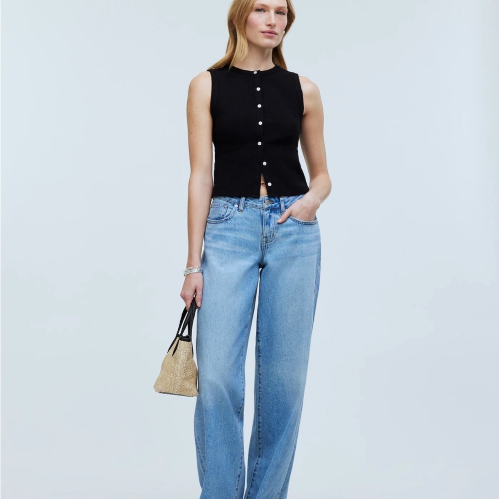 Madewell Split-Crewneck Cardigan Tank